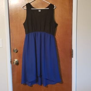 Blue and black dress